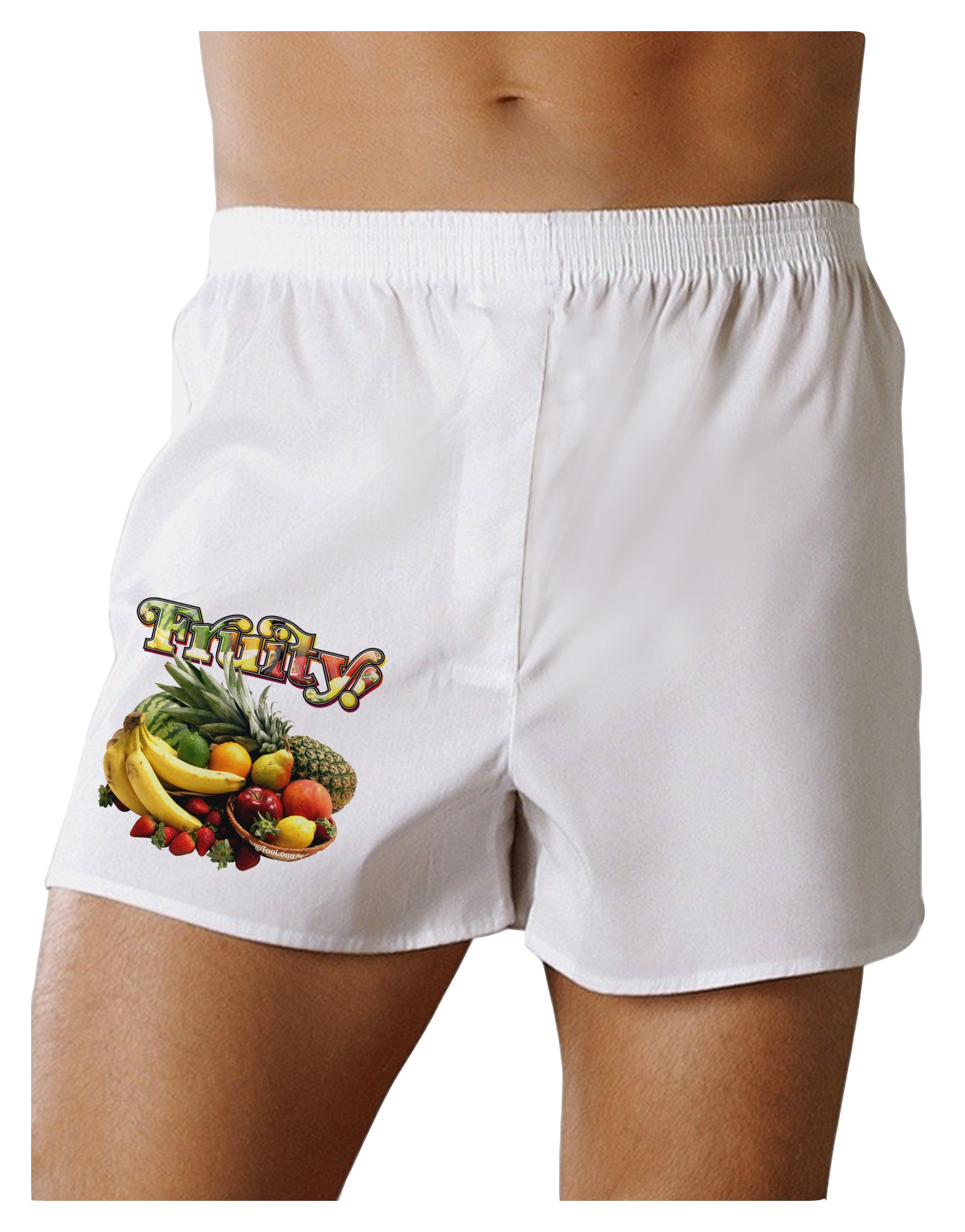 TOOLOUD Fruity Fruit Boxer Briefs for Men - Soft Cotton Underwear with Fun Fruit Print - Perfect for Gym, Sleepwear and Everyday Comfort