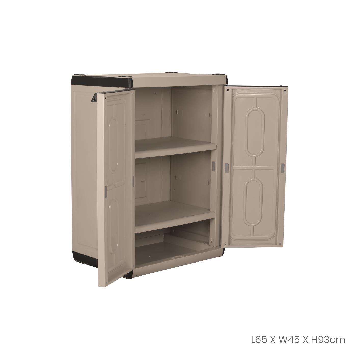 Italian DIY Closet - 2 Door Low Profile Wardrobe (608-1) for Bedroom, Dorm, or Apartment Storage Solution