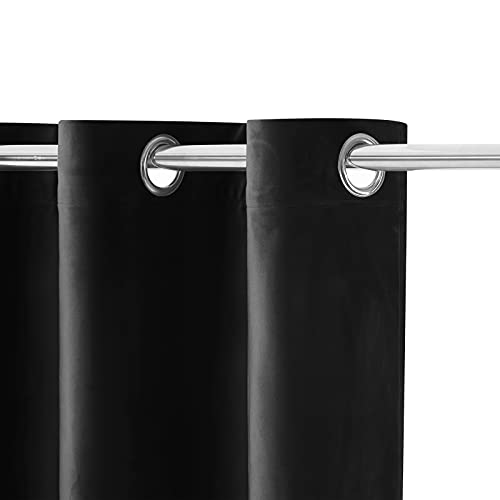 Black Velvet Curtains, Grommet