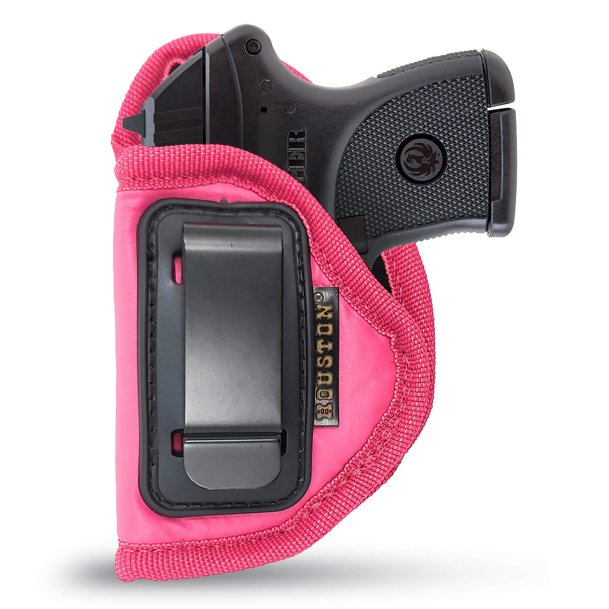 Comfortable IWB Concealed Carry Gun Holster for Women - Fits S&W Bodyguard, Taurus TCP, Sig P238, Jimenez JA, PPK .380 & Ruger LCP II - Soft Pink Women's Pistol Holster | Perfect for Everyday Carry, Workout & Self-Defense