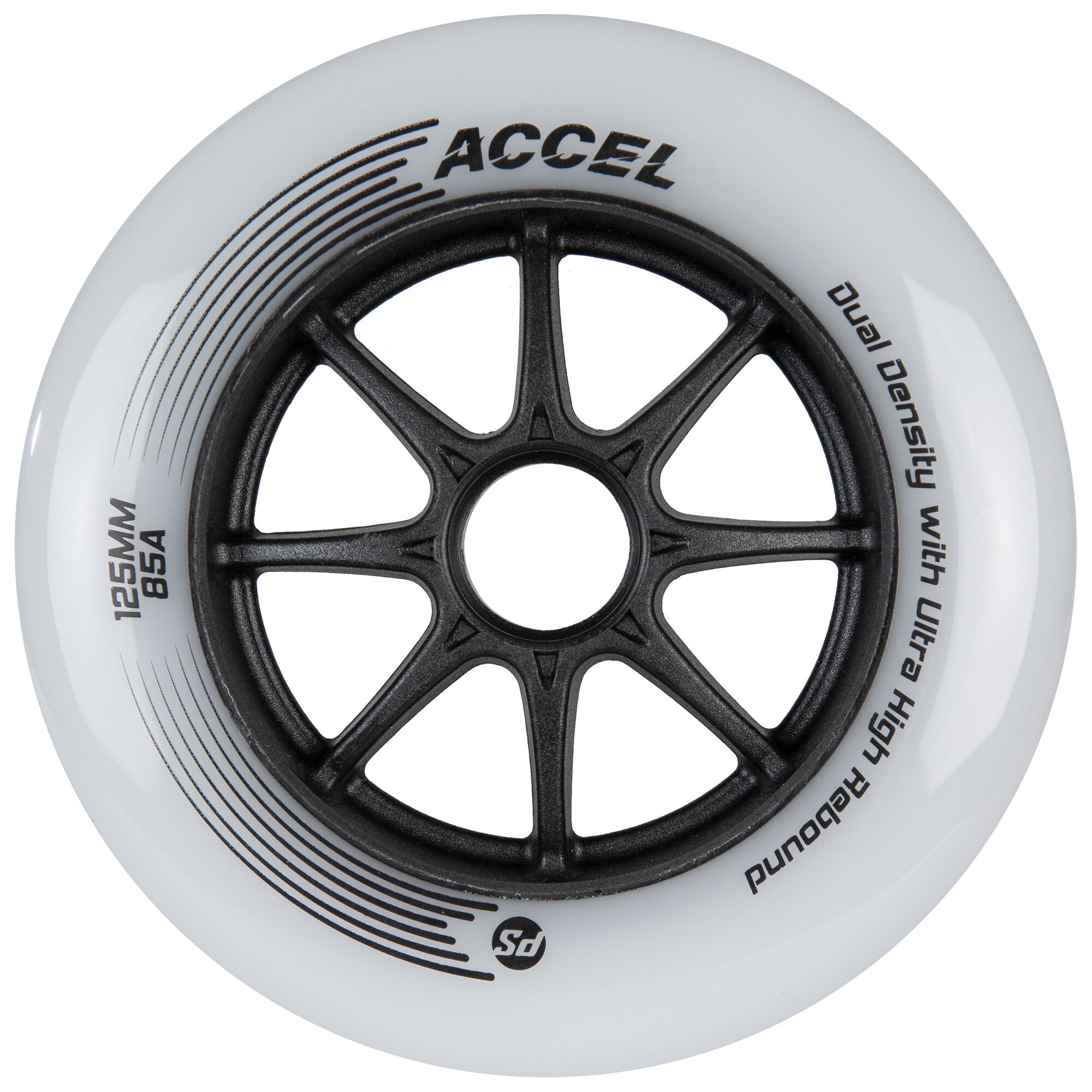 ACCEL 125mm 85A Skateboard Wheels 6 Pack - High Performance Wheels for Smooth Riding on Streets & Parks