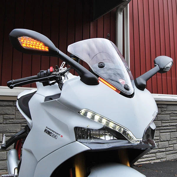 Ducati Supersport 939 Front Turn Signals LED Lights (2017-Present) - Compatible with Motorcycle, Bike, and Scooter - Perfect for Night Riding and Safety Enhancement