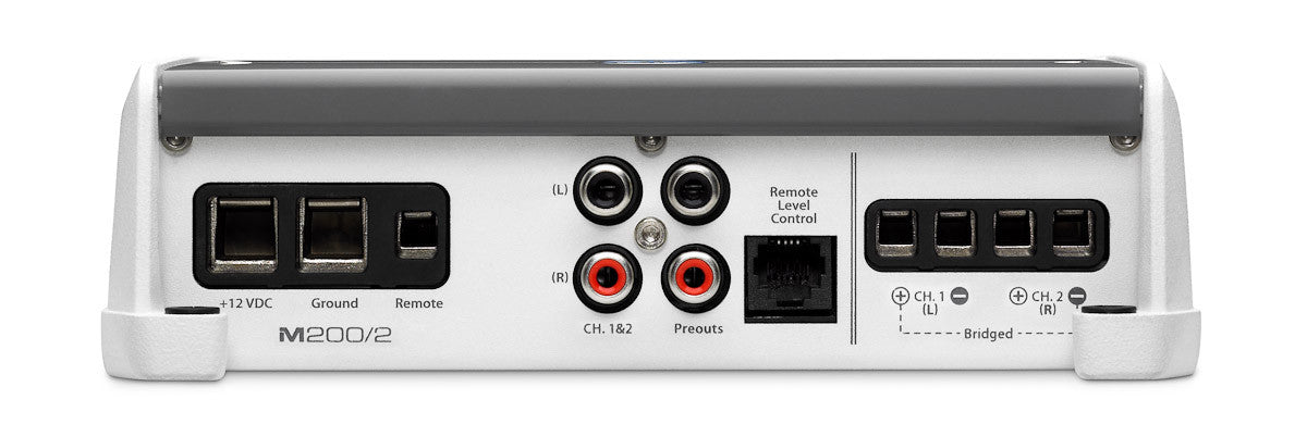 JL Audio M200/2: 2 Channel Class D Full Range Marine Amplifier 200W - Perfect for Boats, Yachts & Marine Audio Systems