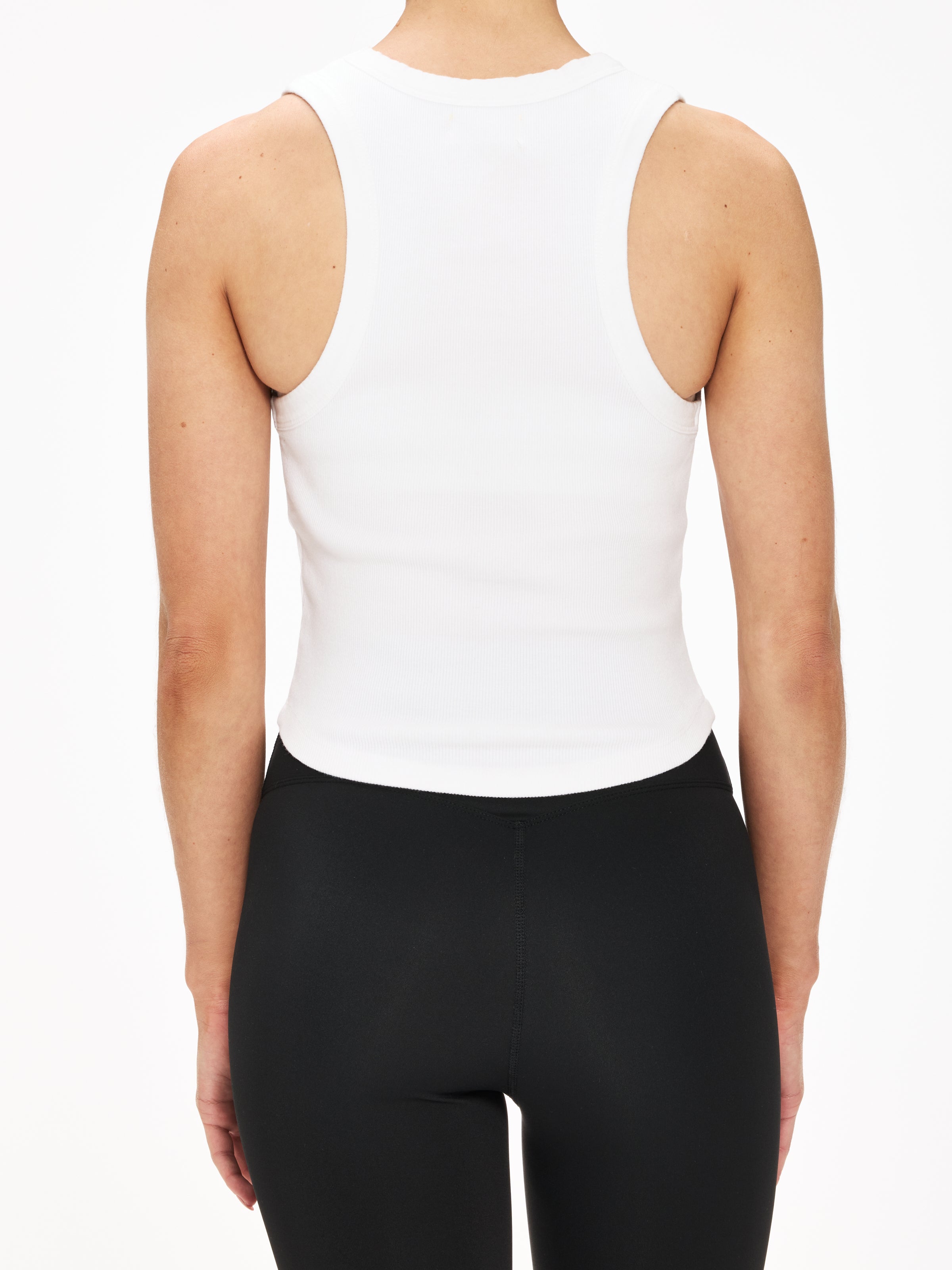 Lspace Ash Tank Top for Women - Soft & Comfortable White Stretch Fabric - Perfect for Yoga, Gym, and Summer Outfits