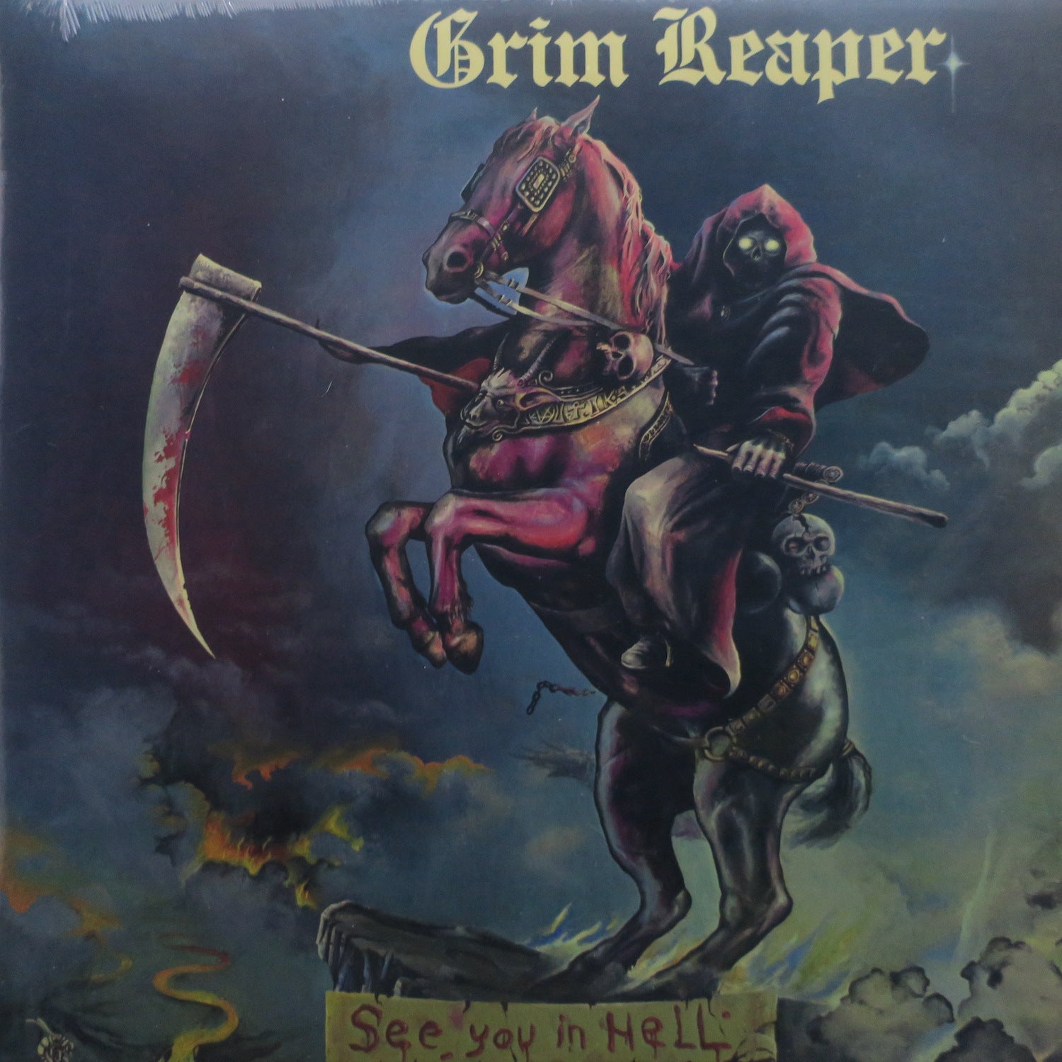 GRIM REAPER 'See You In Hell' Grey Vinyl LP (1983 Metal Album) | Heavy Metal Music Collectible for Vinyl Enthusiasts & 80s Metal Fans
