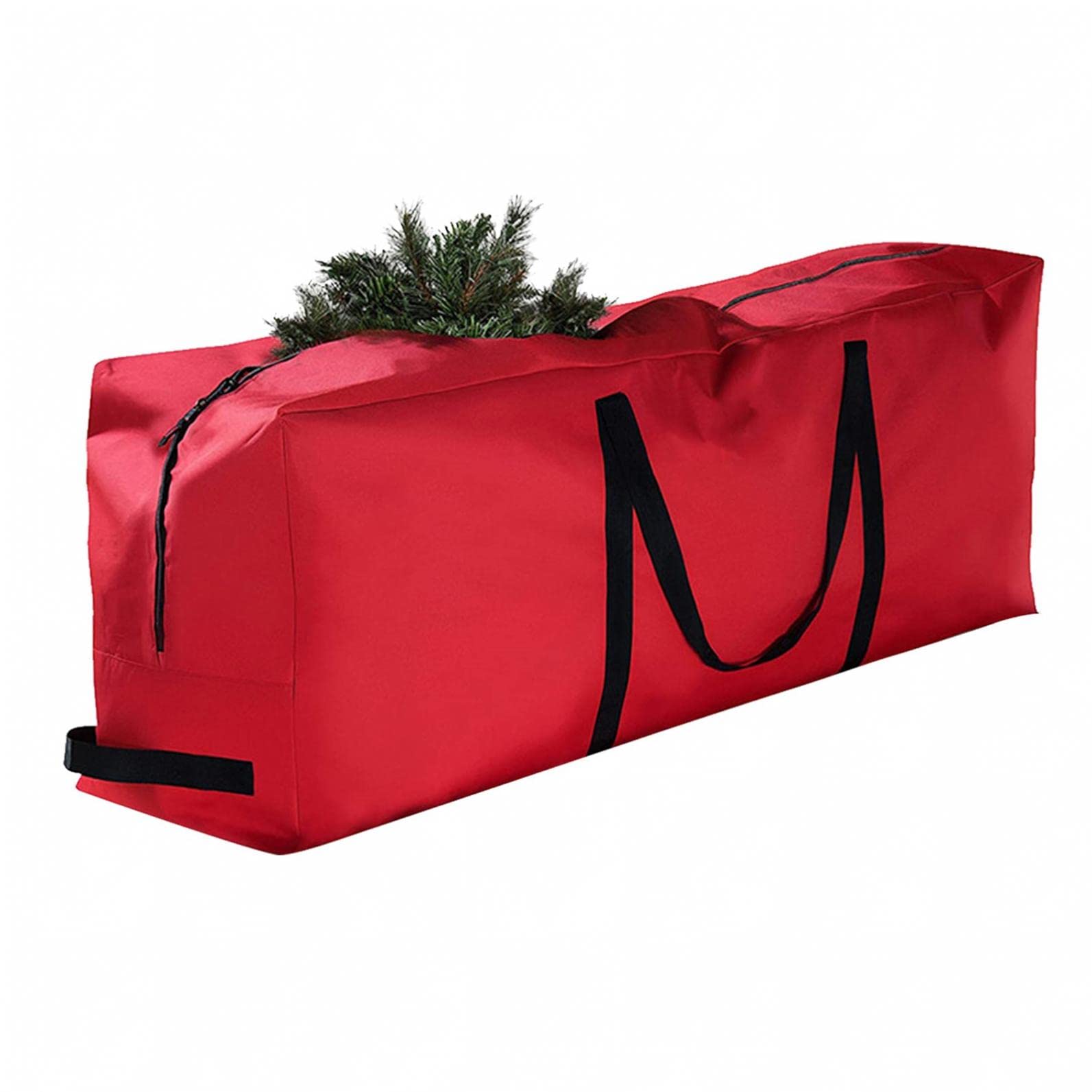 48in/69in Large Christmas Tree Storage Bag with Handles - Heavy Duty Canvas Tarp Tote for Holiday Decorations - Perfect for Storing Xmas Trees, Wreaths & Seasonal Decor