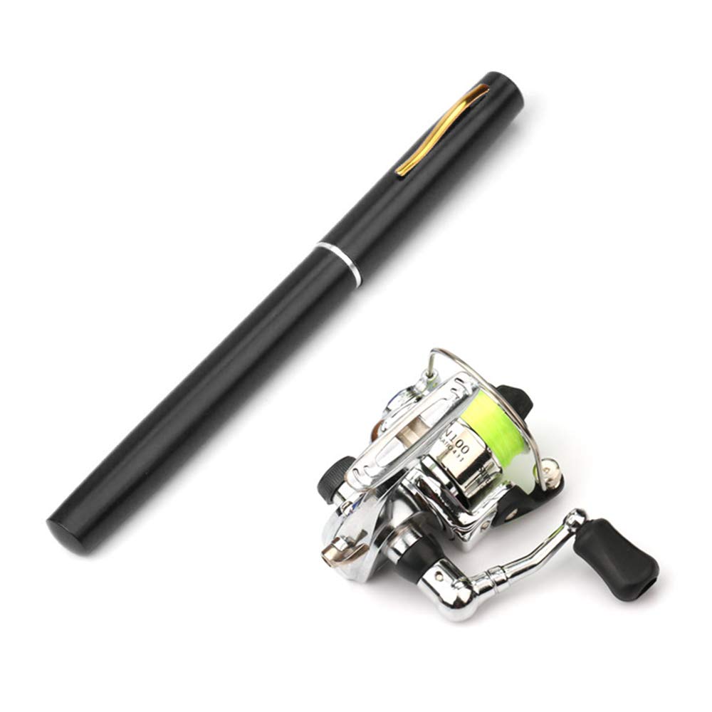 Lixada Telescopic Fishing Rod and Reel Combo Kit - Compact Mini Pen Fishing Pole with Spinning Reel - Perfect for Travel, Backpacking & Lightweight Fishing Adventures