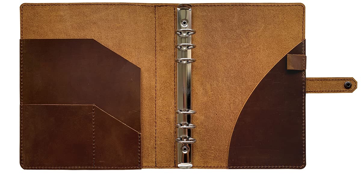 2025-2026 Genuine Leather A5 Planner Refillable - Weekly & Monthly Organizer with Inner Pockets & Pen Holder for Men & Women | Perfect for Office, School & Personal Productivity