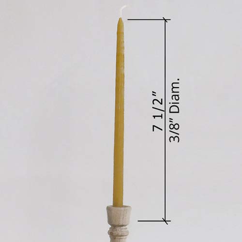 100% Pure Beeswax Candles - Organic Handmade 2-Hour Burn Time, 7.5
