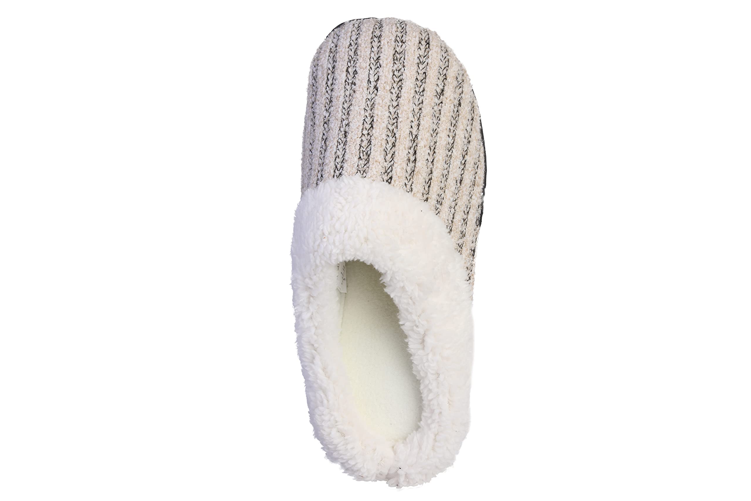 Roxoni Women's Fleece-Lined Knit House Slippers - Cozy Non-Slip Indoor Clog Shoes for Winter Comfort at Home, Bedroom & Lounge