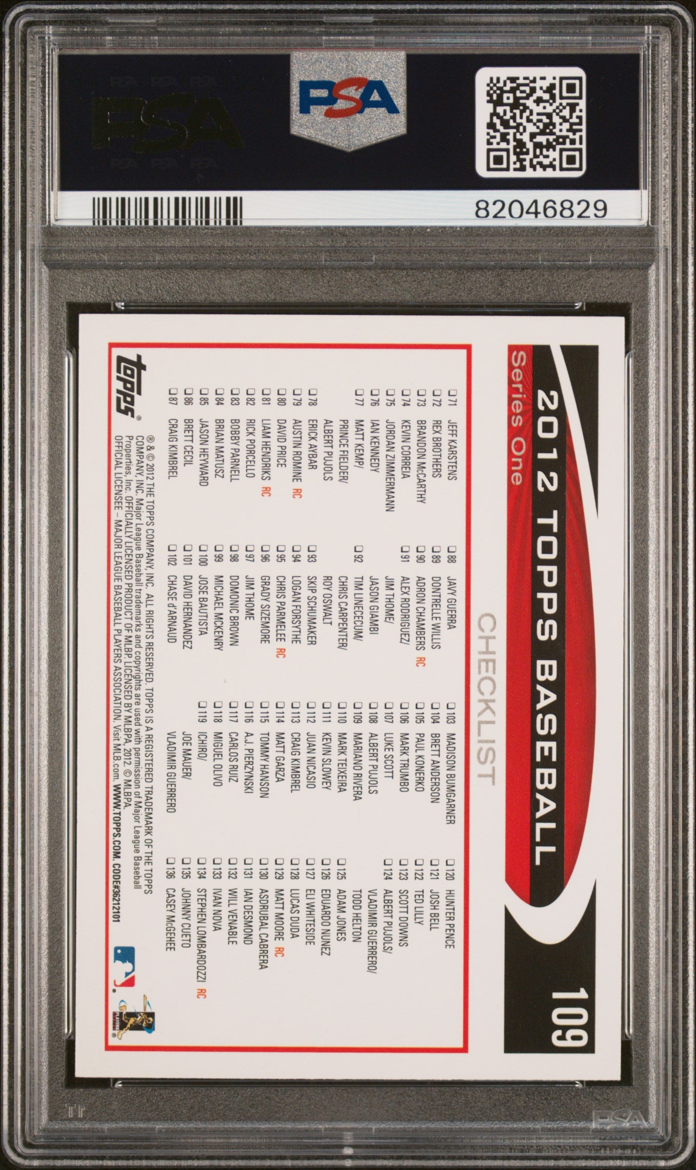 2012 Topps Mariano Rivera #109 PSA 10 Gem Mint Baseball Card - Perfect for Collectors, Investors & Yankees Fans Display