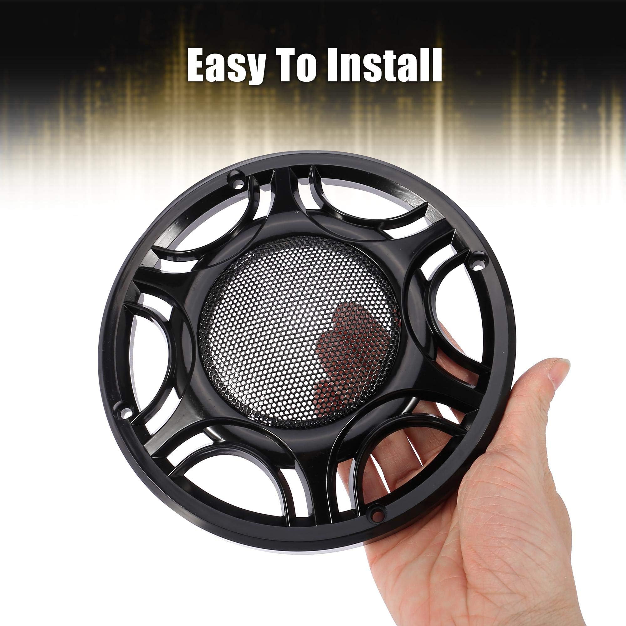 Unifizz 2-Pack 7-Inch Black Metal Car Speaker Grill Cover - Universal Fit for Most 7-Inch Speakers | Protective Mesh Woofer Horn Guard for Enhanced Audio & Vehicle Styling | Perfect for Car Audio Upgrades, DIY Auto Projects & Interior Protection | Ideal for Sedans, Trucks, SUVs & Custom Car Builds | Great for Road Trips, Car Shows & Audio System Protection