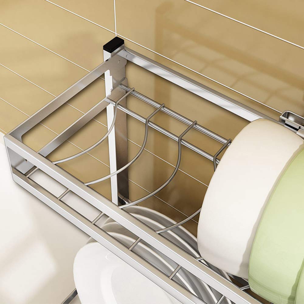 Stainless Steel Kitchen Drain Rack - Multi-Purpose Countertop Storage Organizer for Knives, Pot Lids & Cutting Boards | Durable 304 Steel | Perfect for Small Kitchens & Dish Drying