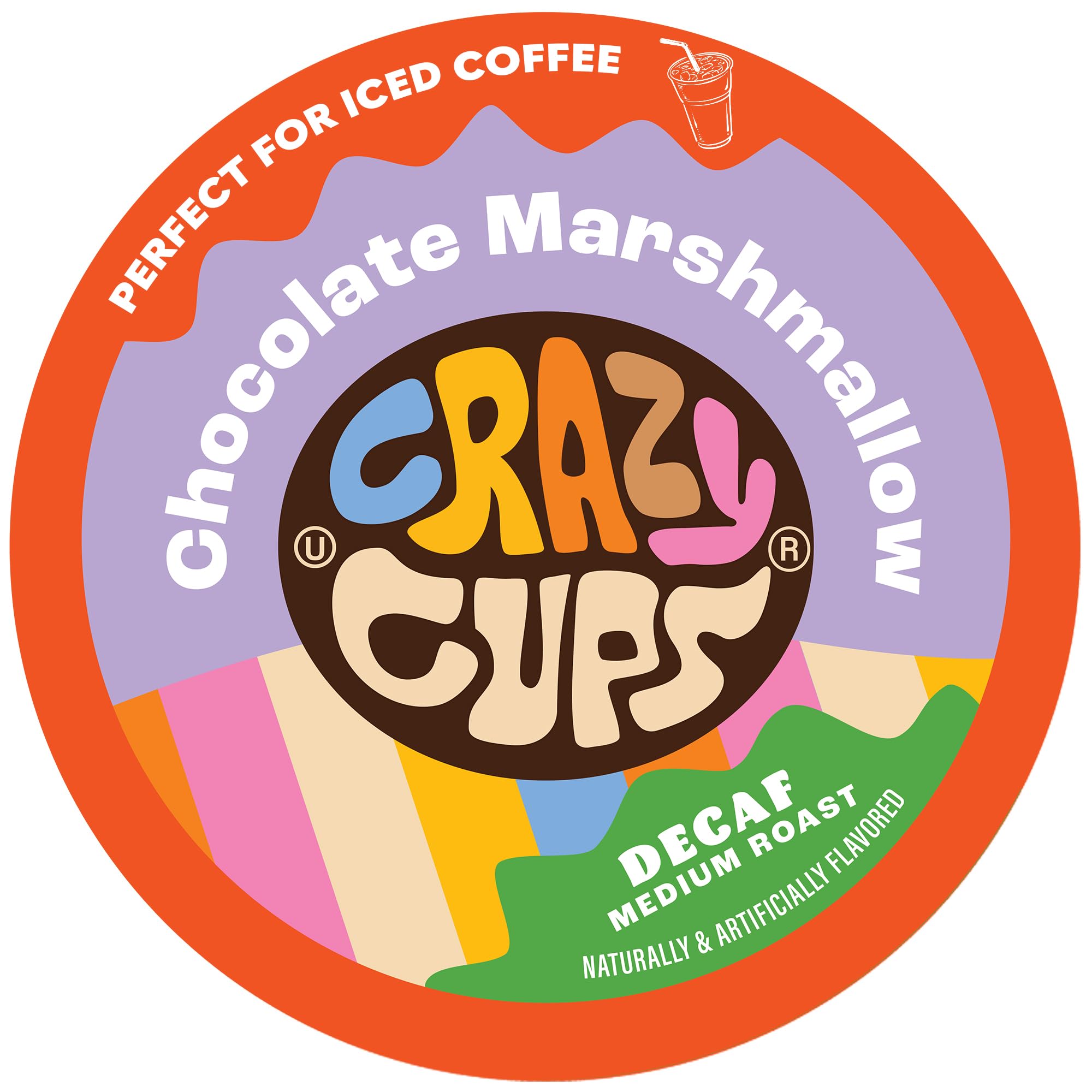 Decaf Marshmallow Coffee Pods for Keurig - Chocolate Marshmallow Flavored Medium Roast K-Cups (22 Count) | Hot or Iced Coffee | Perfect for Office, Home & Gifts