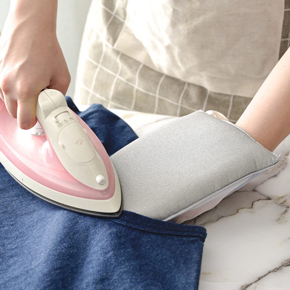 Waterproof Heat Resistant Garment Steamer Gloves - Anti Steam Ironing Mitt for Clothes & Fabric Care | Perfect for Professional Tailors, Home Ironing & DIY Fabric Projects (Gray)