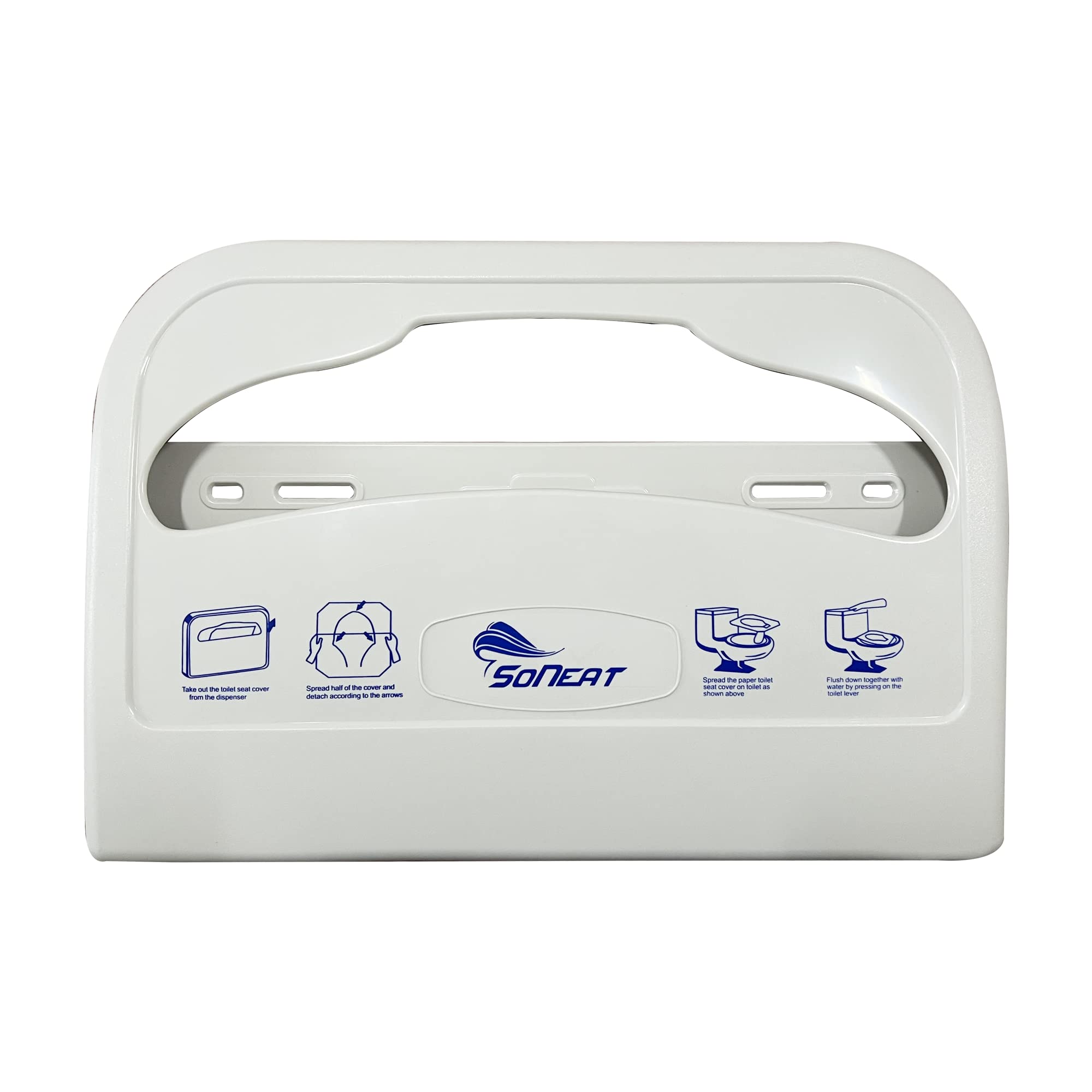 Disposable Toilet Seat Cover Dispenser - Wall Mounted Half Fold Plastic Holder for Commercial & Home Use | Heavy Duty, Portable & Lightweight | Ideal for Public Restrooms, Offices, Schools & Hospitals