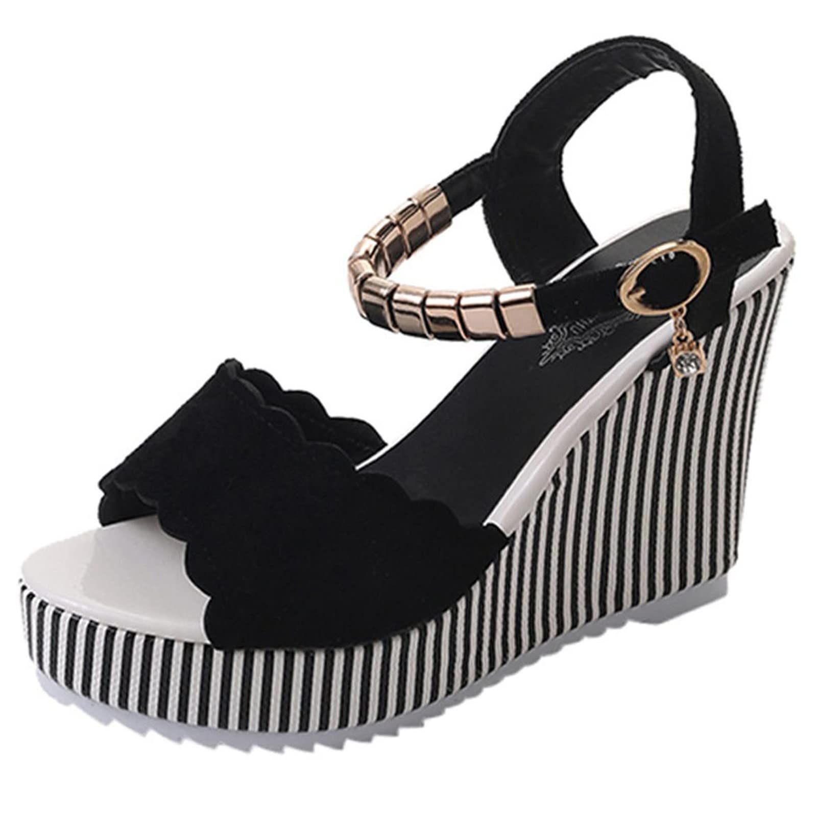 **Women's Breathable Casual Sandals with Bow - Thick Wedge Sole, Leopard Print for Outdoor & Leisure Wear - Perfect for Beach, Travel, and Summer Fashion**