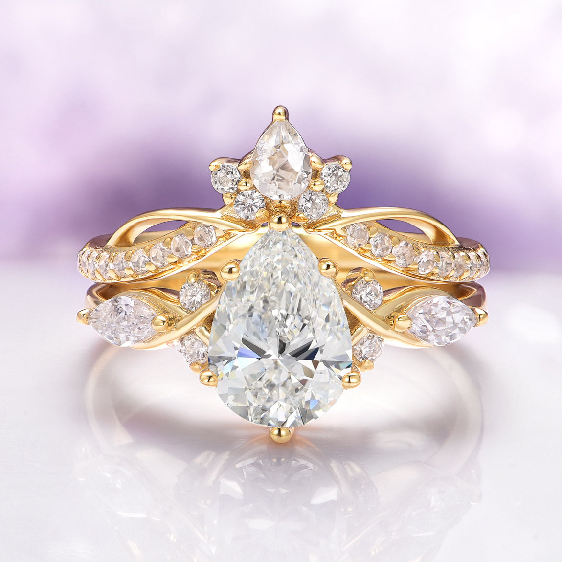 14K Solid Yellow Gold Diamond Wedding Band for Women - Elegant Bridal Ring for Engagement, Anniversary & Special Occasions