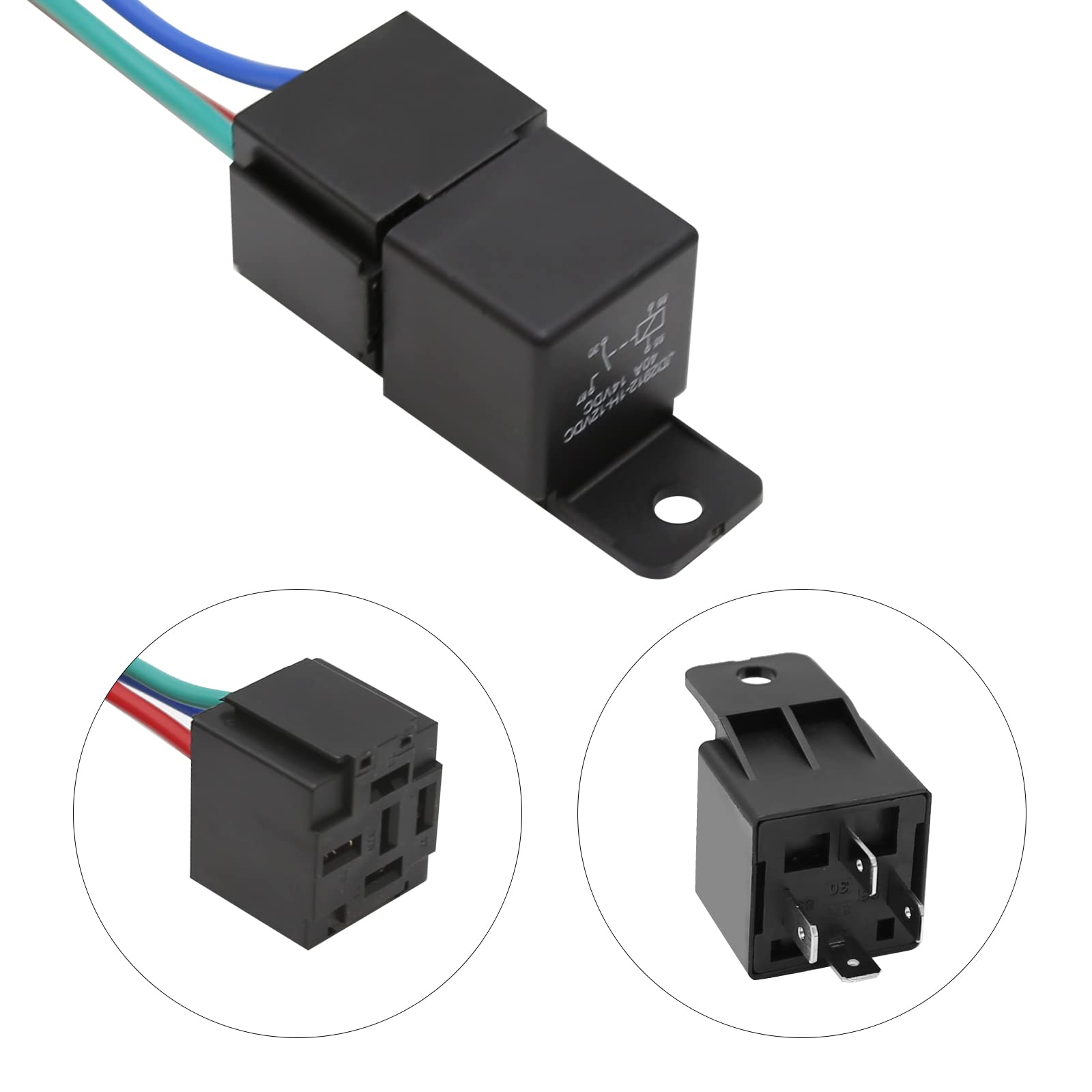 40 AMP Electric Radiator Fan Relay Kit with Temperature Sensor - 185°F On/165°F Off Thermostat Switch - Universal Cooling Fan Wiring Kit for Cars, Trucks & SUVs - Perfect for Engine Overheating Protection & Performance Cooling