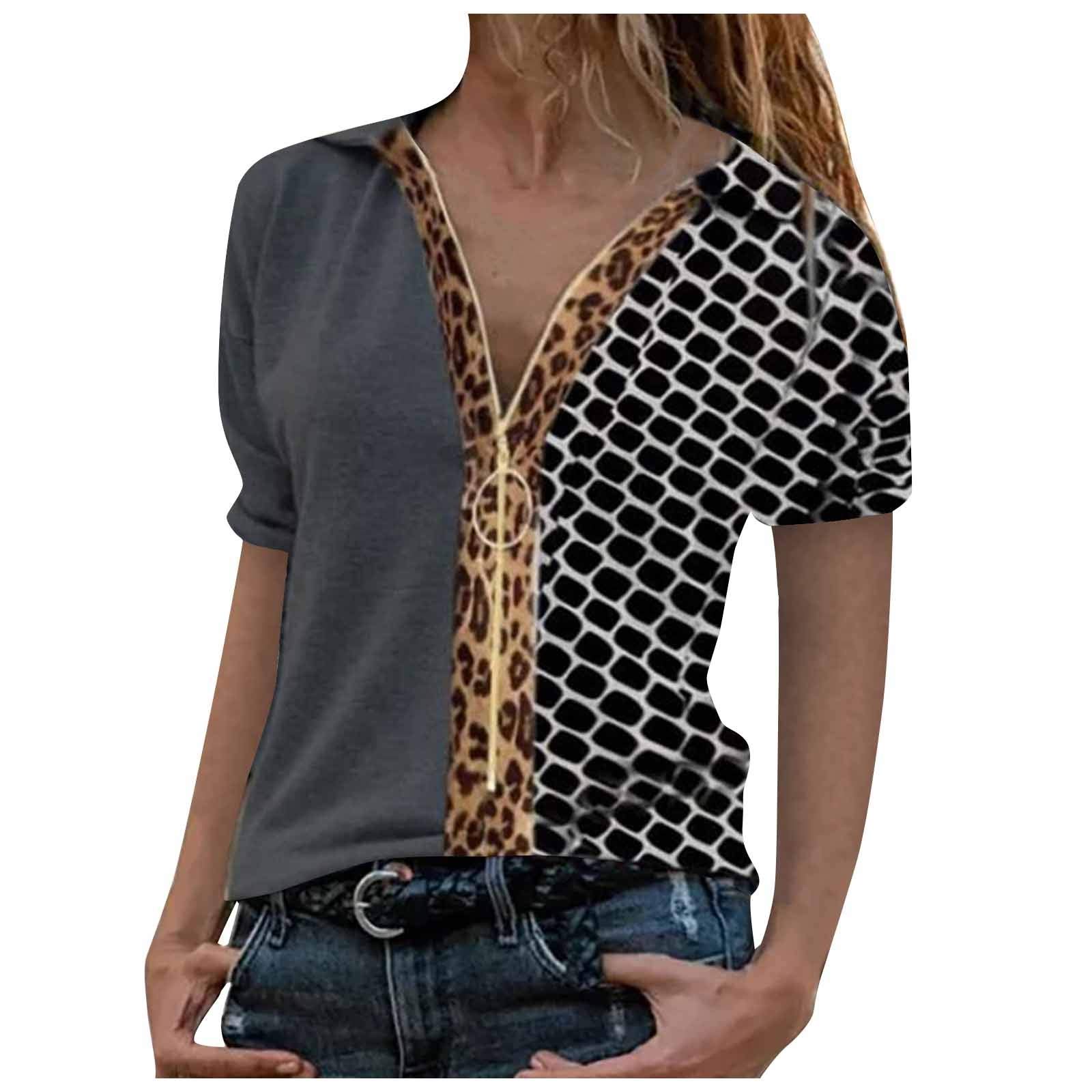 Soyienma Women's Casual Short Sleeve Button-Up Henley T-Shirt - Soft Pullover Blouse for Everyday Wear, Work & Weekend Outings