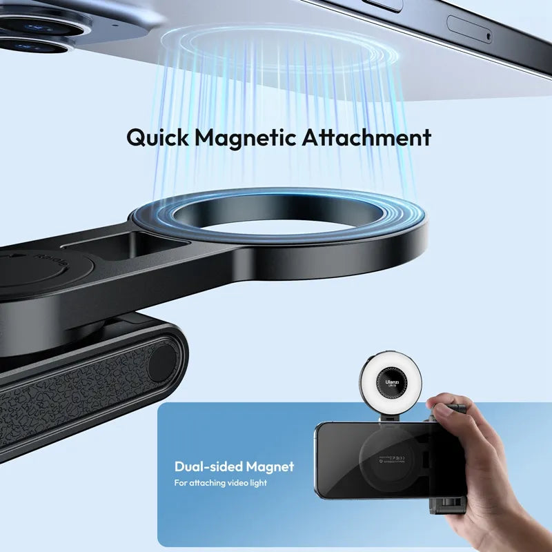 Ulanzi JJ03 3-in-1 Magnetic Phone Tripod Stand with Wireless Remote - Perfect for Vlogging, Live Streaming & Hands-Free Photography