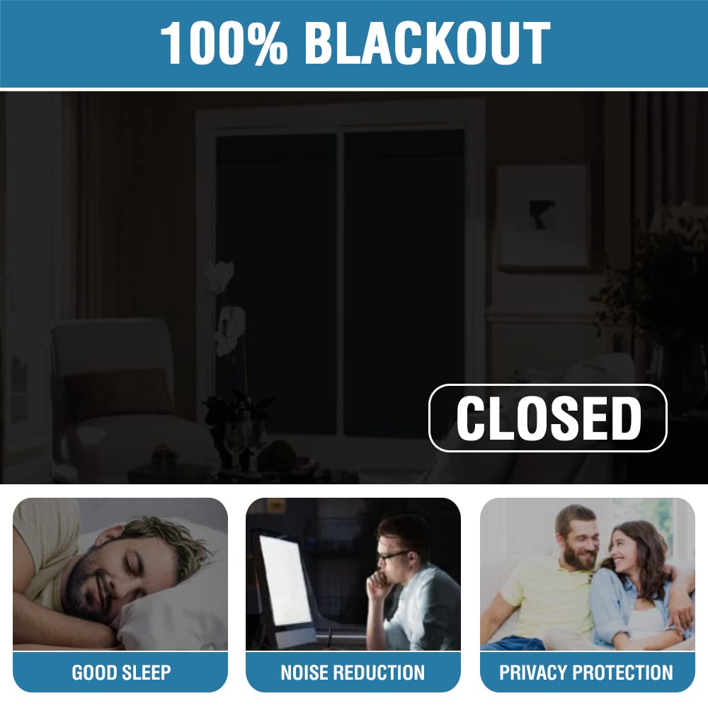 H.VERSAILTEX 100% Blackout Door Curtain - Thermal Insulated French Door Curtains for Windows & Doors, 26x40 Inches, 1 Panel, Pumice Stone - Perfect for Bedrooms, Living Rooms & Home Office Privacy