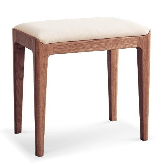 16.5x11.8x16.5 inch / 42x30x42 сm / Walnut Color / Oak log makeup stool