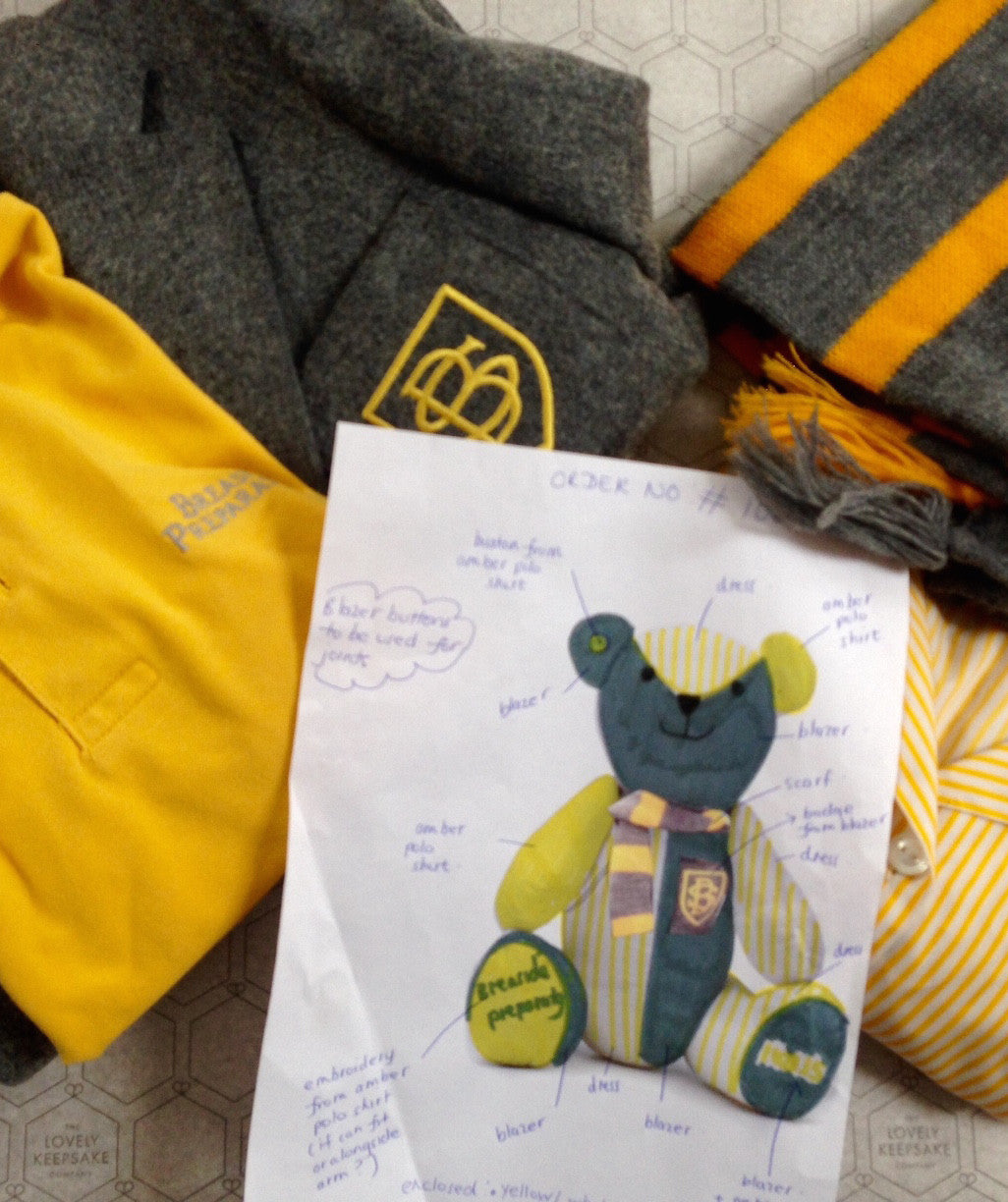 Custom Memory Bear Plush Toy - Personalized Keepsake for Graduates, School Leavers & Special Occasions | Perfect Gift for Graduation, Farewell & Cherished Memories