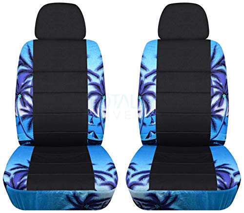 Blue w Palm Tree and Black