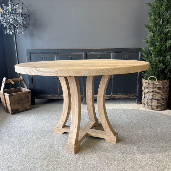 Chicago Round Dining Table 140cm - Modern Wooden Kitchen Table for 6, Perfect for Small Spaces, Dining Rooms & Breakfast Nooks
