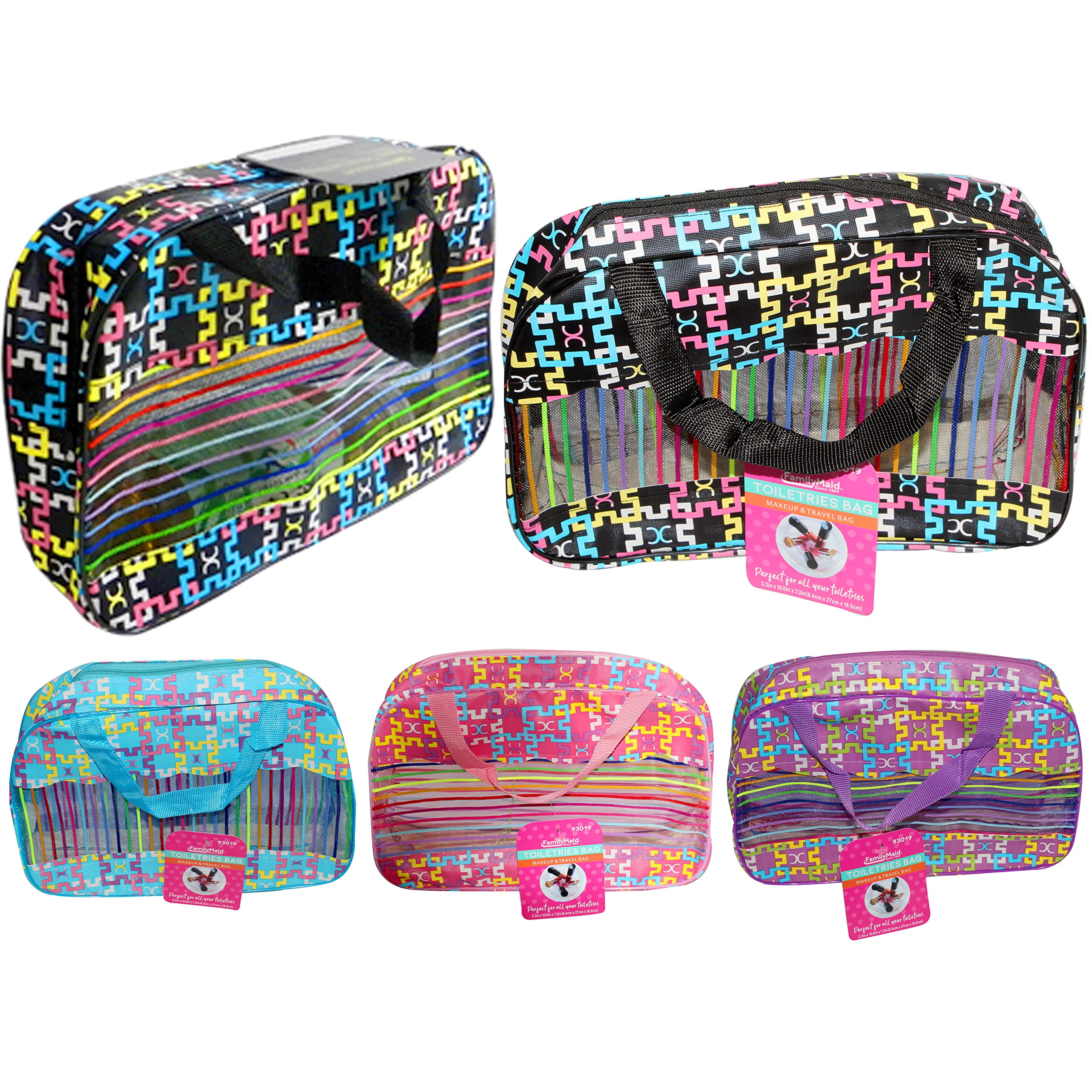 2 Pack Travel Makeup Bags - Waterproof Cosmetic Organizer with Zipper for Toiletries, Beauty Essentials | Perfect for Vacation, Gym, Business Trips & Daily Use