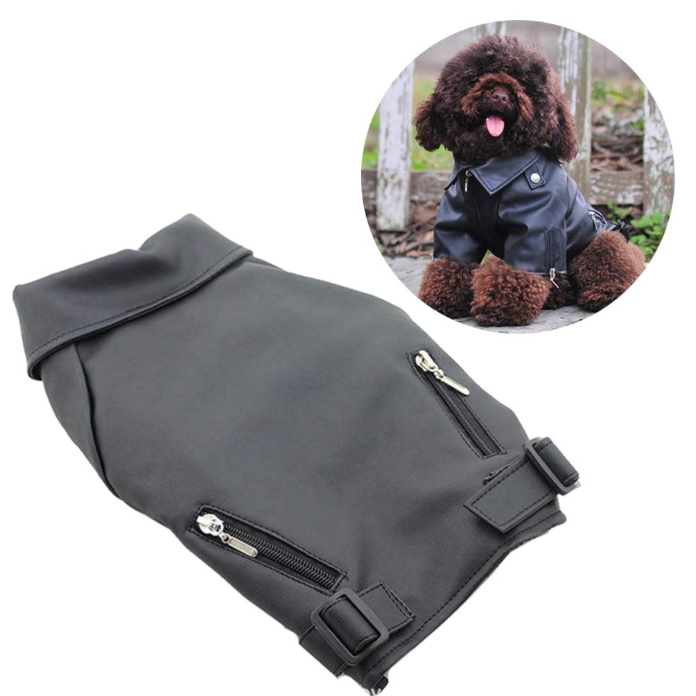 Windproof Dog Coat Vest - Fashionable PU Pet Clothing for Large Dogs | Outdoor Walking & Cold Weather Protection