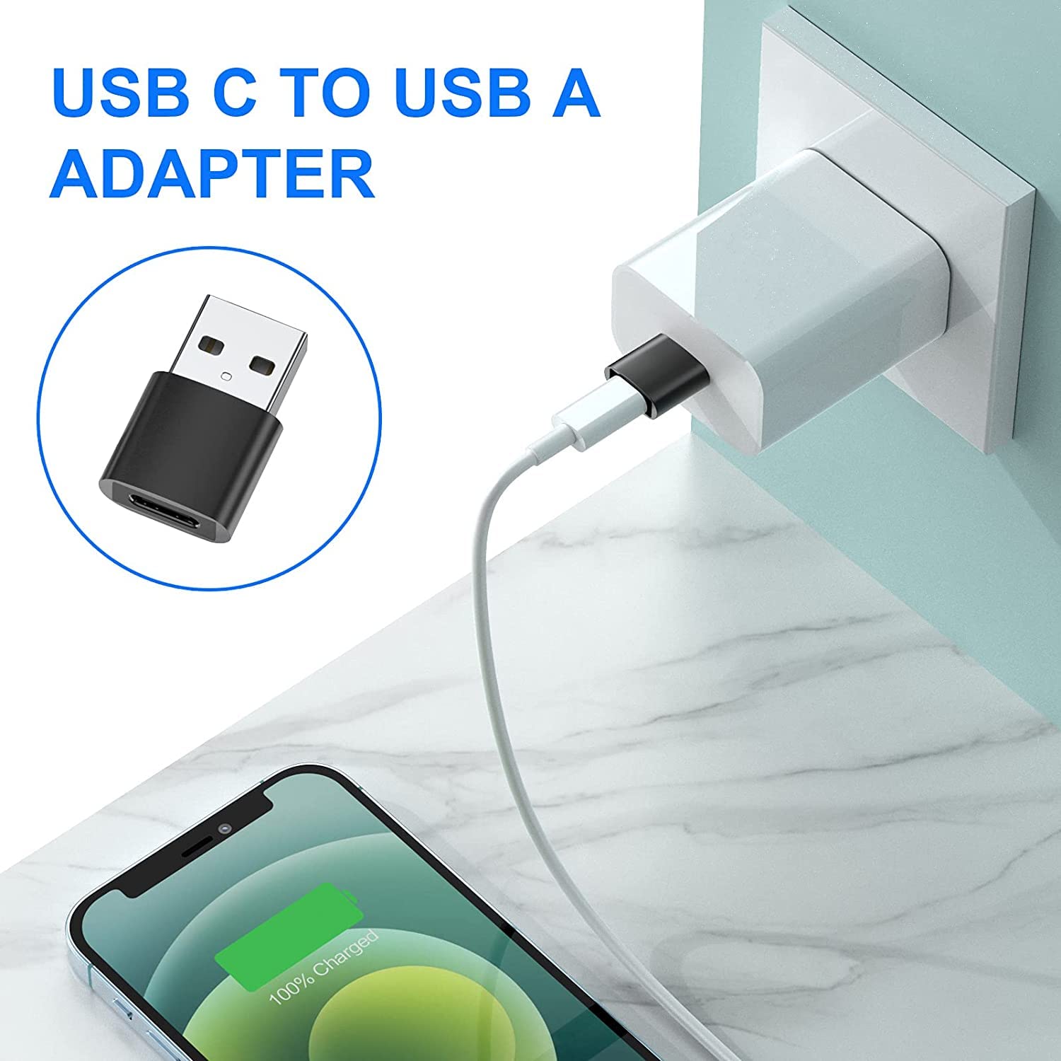 8-Pack USB C to USB 3.0 Adapter - Type C Male to USB Female & USB C Female to USB Male OTG Converter - Compatible with MacBook, Laptop, Desktop, Projector, Charger - Perfect for Data Transfer, Charging & Device Connectivity