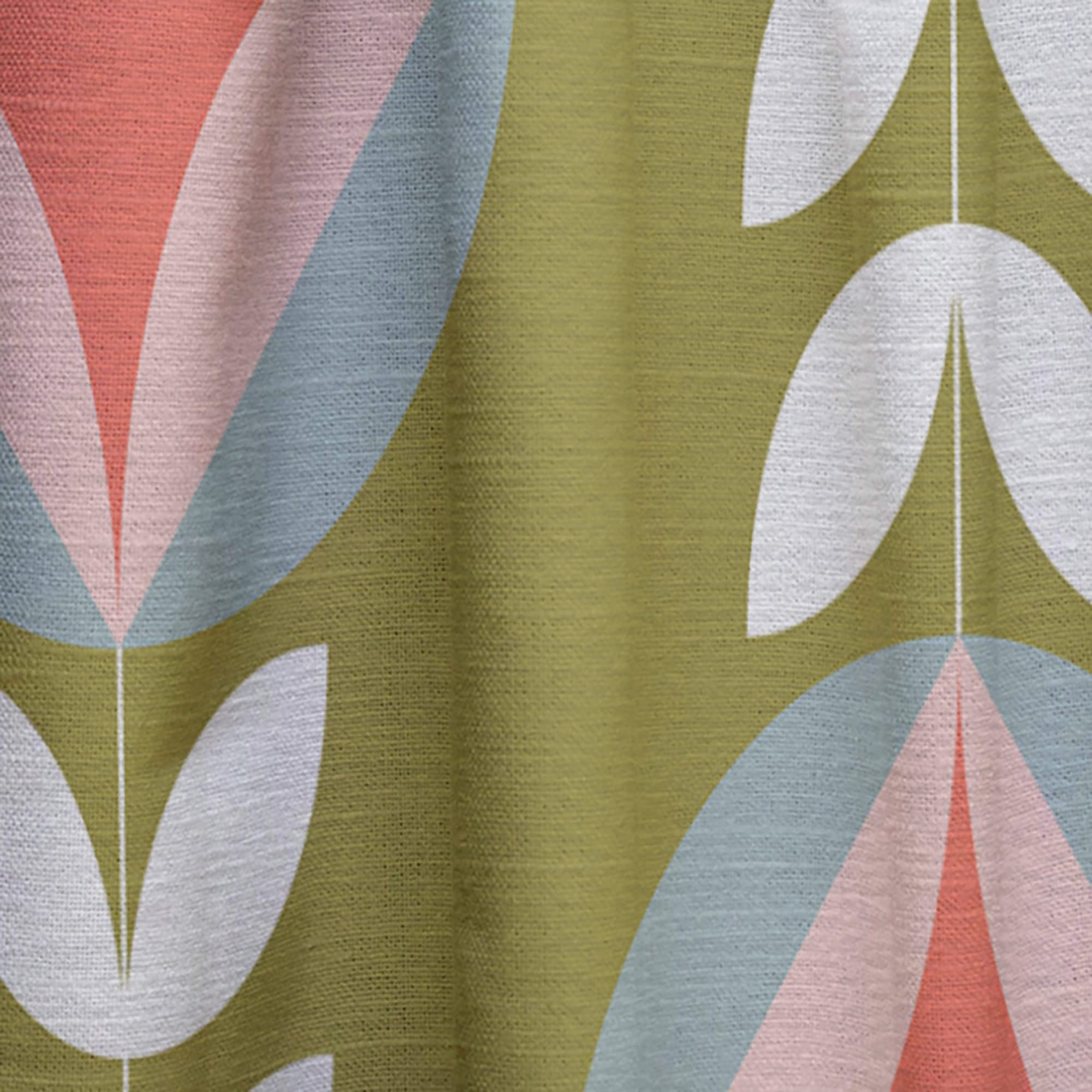 DesignQ Retro Botanical Pattern Thermal Insulated Curtains - Single Panel 52x120 - Blackout Drapes for Bedroom & Living Room - Perfect for Home Decor & Sun Protection