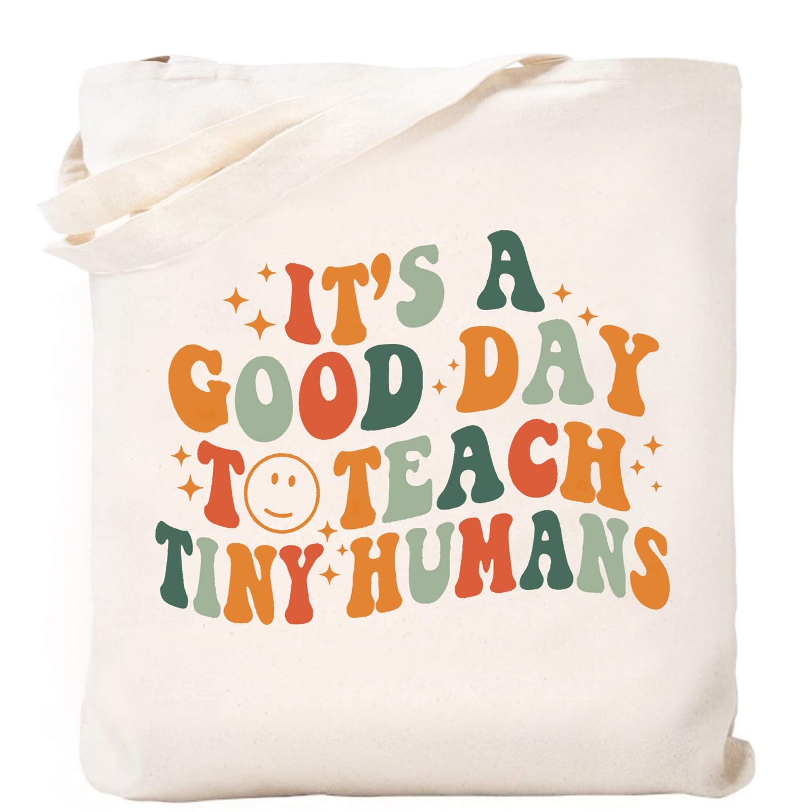 Teacher Appreciation Gift Ideas - Cute Canvas Tote Bags for School, Beach & Grocery Shopping | Reusable Eco-Friendly Summer Travel Bag for Women