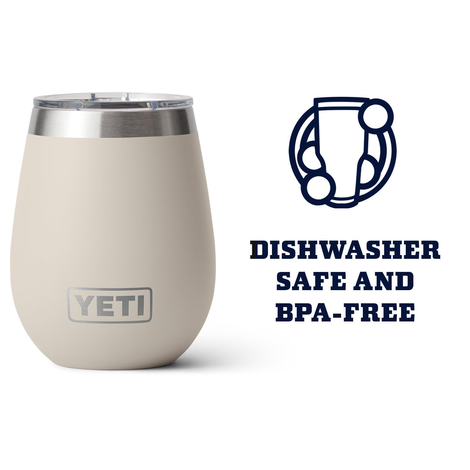 YETI Rambler 10 oz Stainless Steel Wine Tumbler with MagSlider Lid - Vacuum Insulated, Leakproof, Double-Wall Insulation for Hot & Cold Drinks - Perfect for Outdoor, Camping, Travel & Home Use