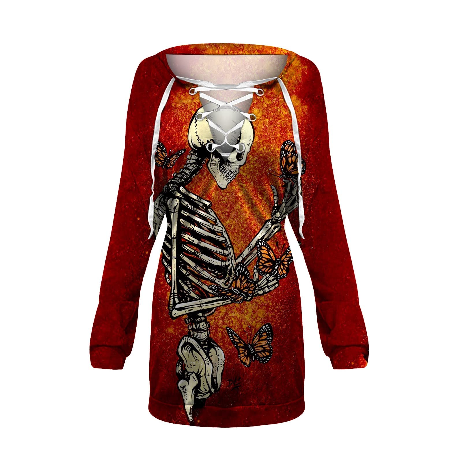 Women's Halloween Henley Shirts - V Neck Button Down Long Sleeve Casual Waffle Knit Tunic Tops | Loose Fit Fall Sweatshirt for Pumpkin Patch, Trick or Treat & Autumn Outings