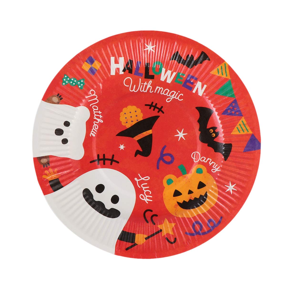 20 Pack Halloween Disposable Paper Plates - 13cm Pumpkin Ghost Spider Design Party Plates for Snacks, Cakes & Food - Perfect for Halloween Parties, Trick or Treat Events & Spooky Dining Decor