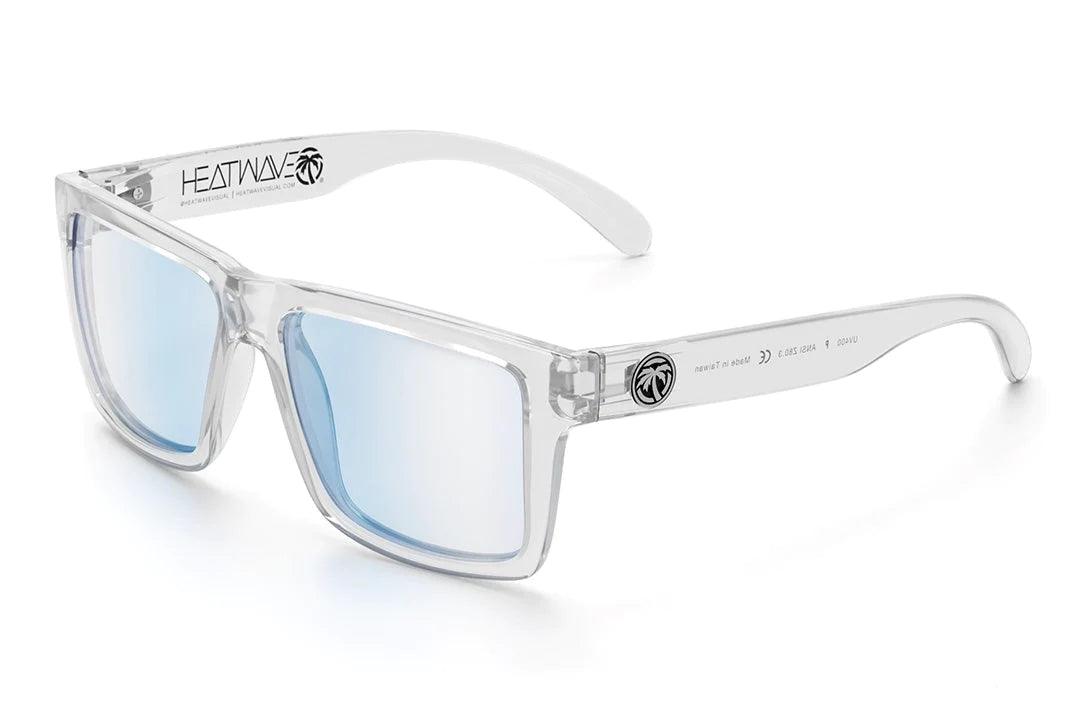 Vise Z87 Safety Sunglasses with Blue Light Blocking Lenses - Clear Frame for Outdoor Work, Cycling & Computer Use