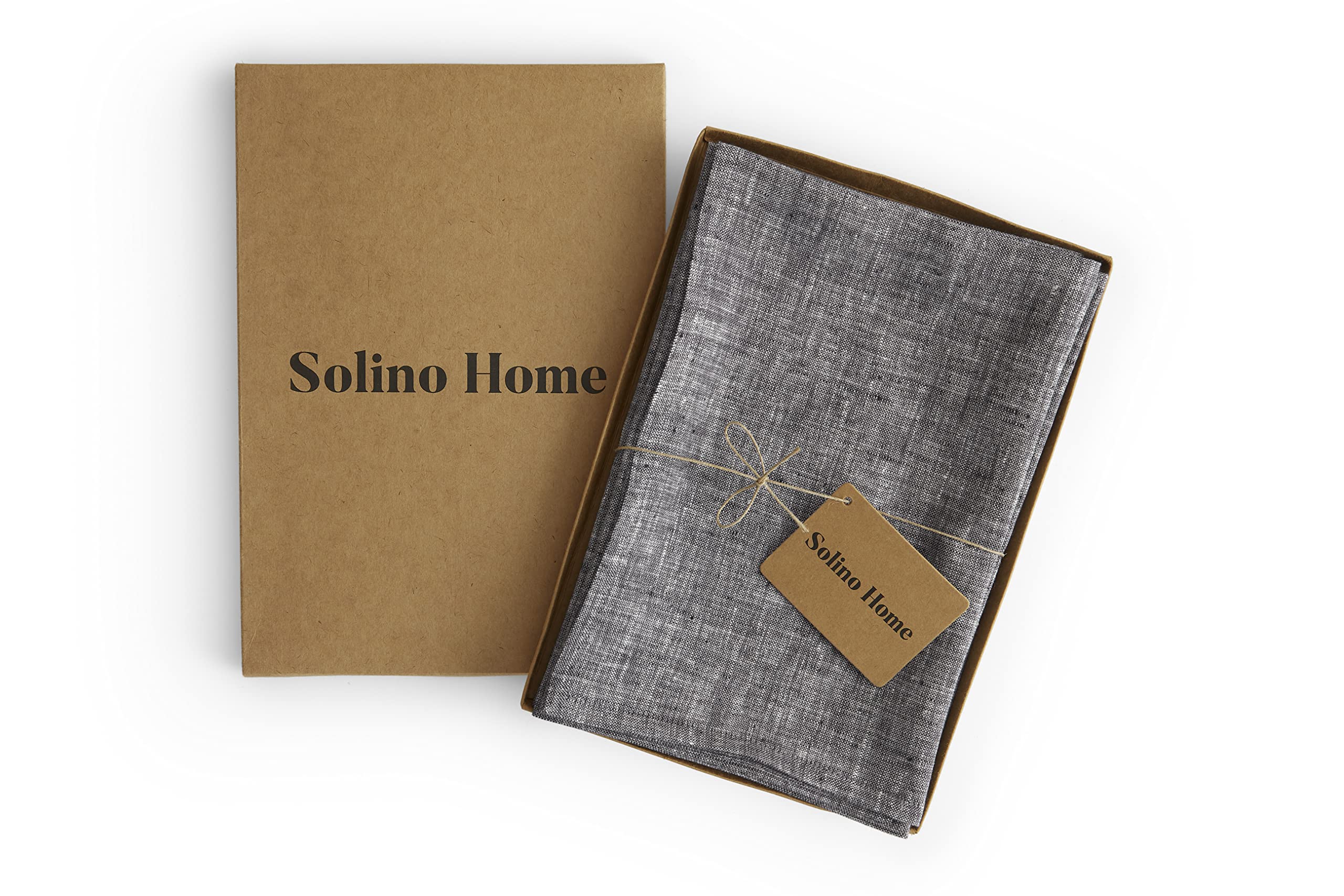 Solino Home Premium 100% Pure Linen Dinner Napkins Set of 4 - 20