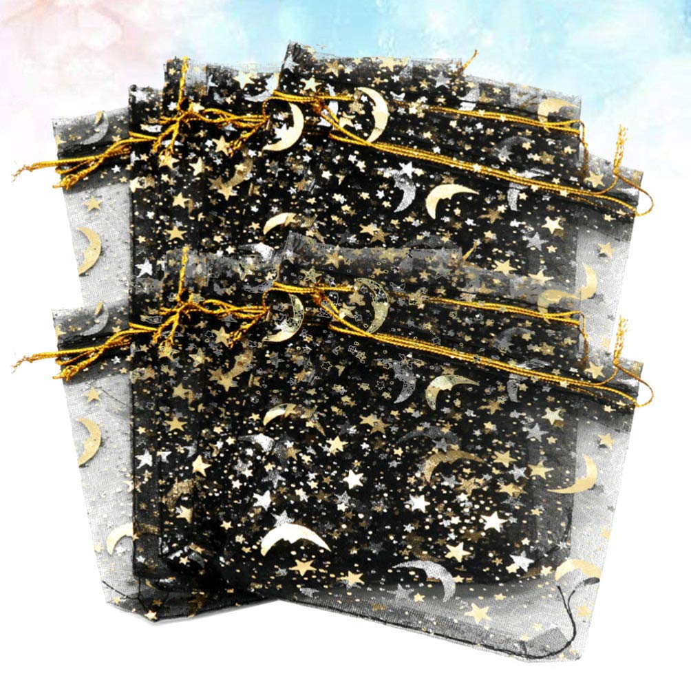 100pcs Tulle Gift Bags - Organza Wedding Favor Pouches, Candy Bags for Parties, Jewelry & Snacks - Sheer Mesh Purse for Holiday Gifts, Baby Showers & Bridal Events (5x7 inches)