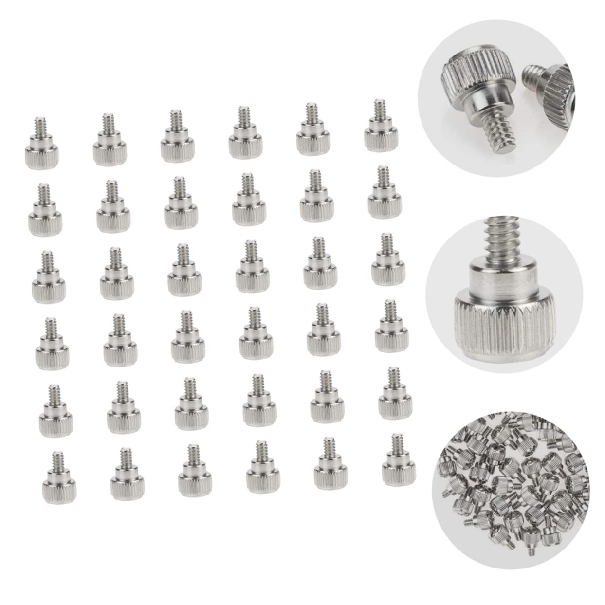 100pcs Silver Computer Case Screws - Chassis Fixing Knob Grip Screws for Easy Hand Installation | PC Building & Repair Accessories | Ideal for DIY Computer Assembly and Hardware Maintenance