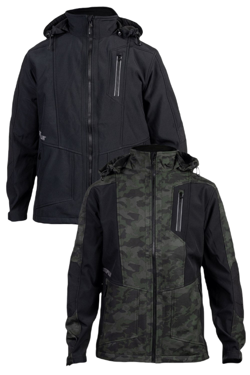 Caterpillar Mercury Soft Shell Jacket for Men - Lightweight Waterproof Windbreaker for Outdoor Hiking & Work - Durable All-Weather Performance Jacket