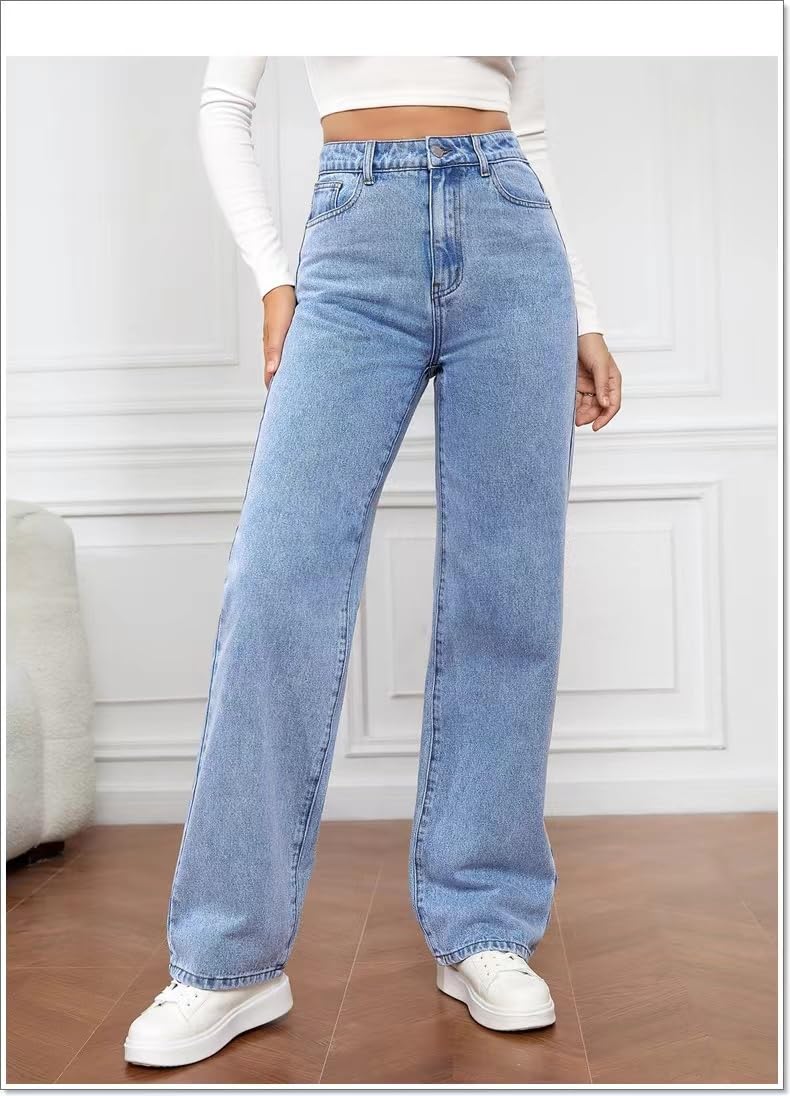 Women's Boyfriend Cargo Jeans - High Waisted Wide Leg, Bootcut & Straight Leg Denim Pants for Casual Wear, Work & Street Style