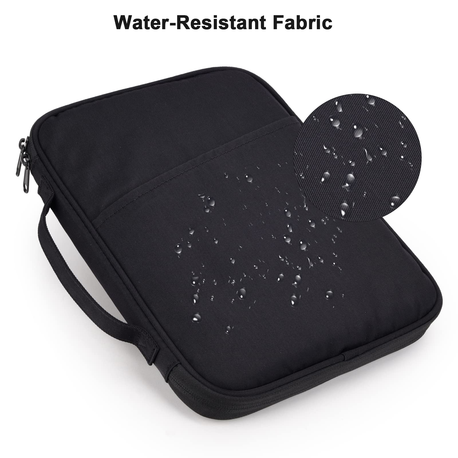 Premium 9-11 Inch iPad Carrying Case - Shockproof Padded Tablet Sleeve Bag for iPad Pro 11 (M4), iPad 10.9 (10th Gen), iPad Air 11 (M2), Samsung Galaxy Tab S9/S8 - Perfect for Travel, Office & School (Black-11)