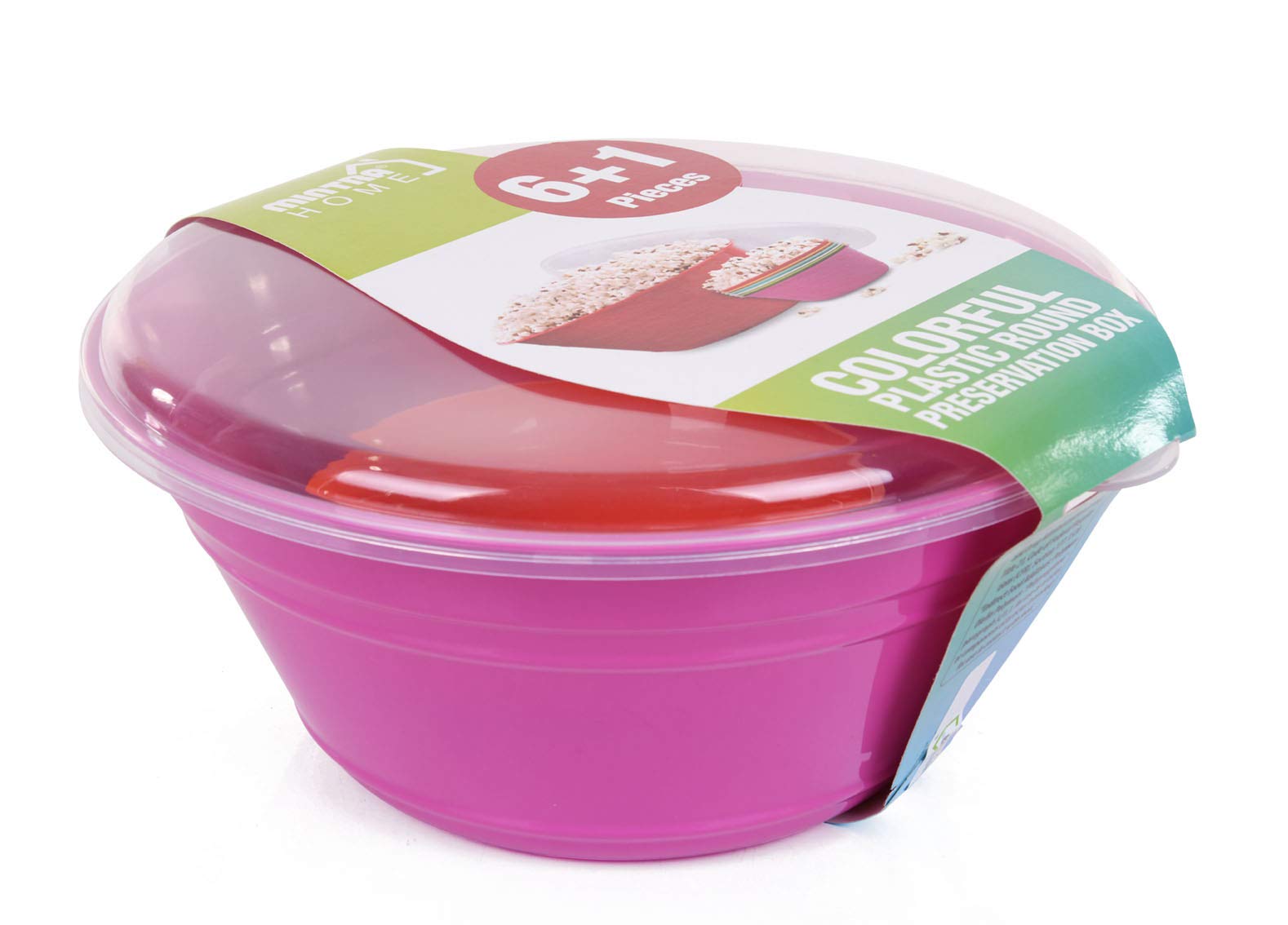 Premium Mintra Home Snack Bowls Set - 4-Piece Fuchsia Popcorn Bowls for Chips, Nuts & Snacks - Durable Melamine Bowls for Movie Nights, Parties & Family Gatherings
