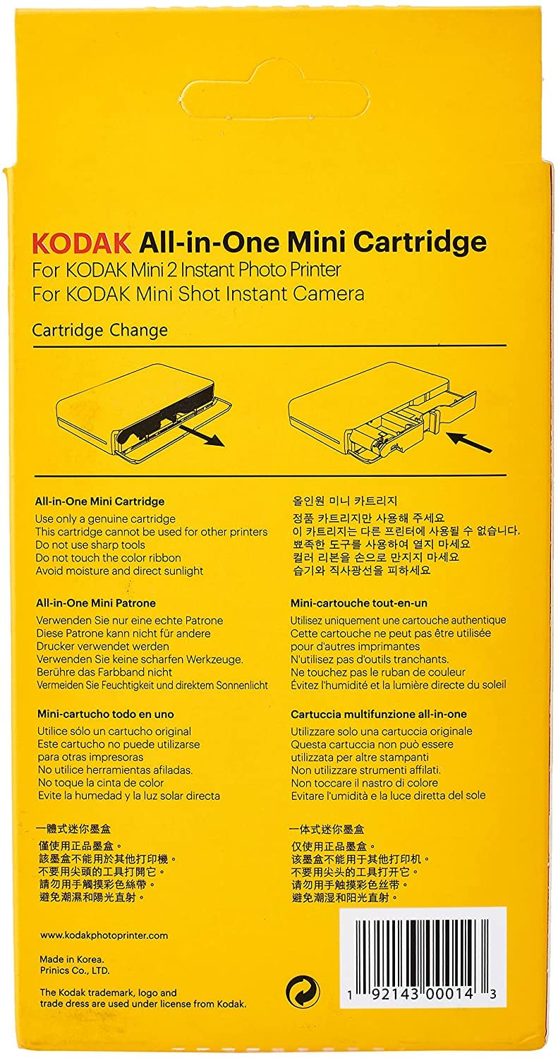 Kodak Mini 2 Photo Printer Cartridge Refill Kit - 30 Pack All-in-One Paper & Ink Cartridges for Mini Shot Camera & Mini 2 Printer (Non-OEM) - Perfect for Instant Photo Printing at Home, Parties & Travel