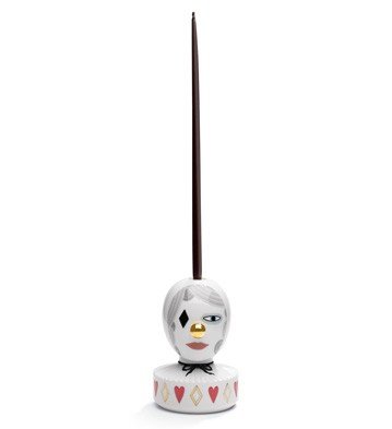 Lladro The Masquerade II Porcelain Candle Holder - Elegant Home Decor for Dining Table, Wedding Centerpiece & Romantic Ambiance