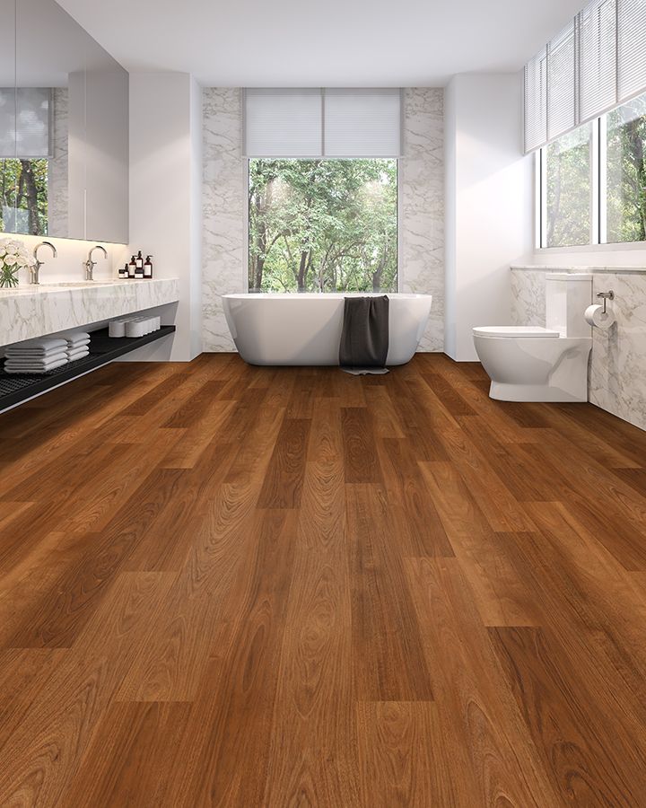 8mm Brazilian Cherry XRP Flooring with QR Code - Durable Hardwood for Living Room, Bedroom & Office