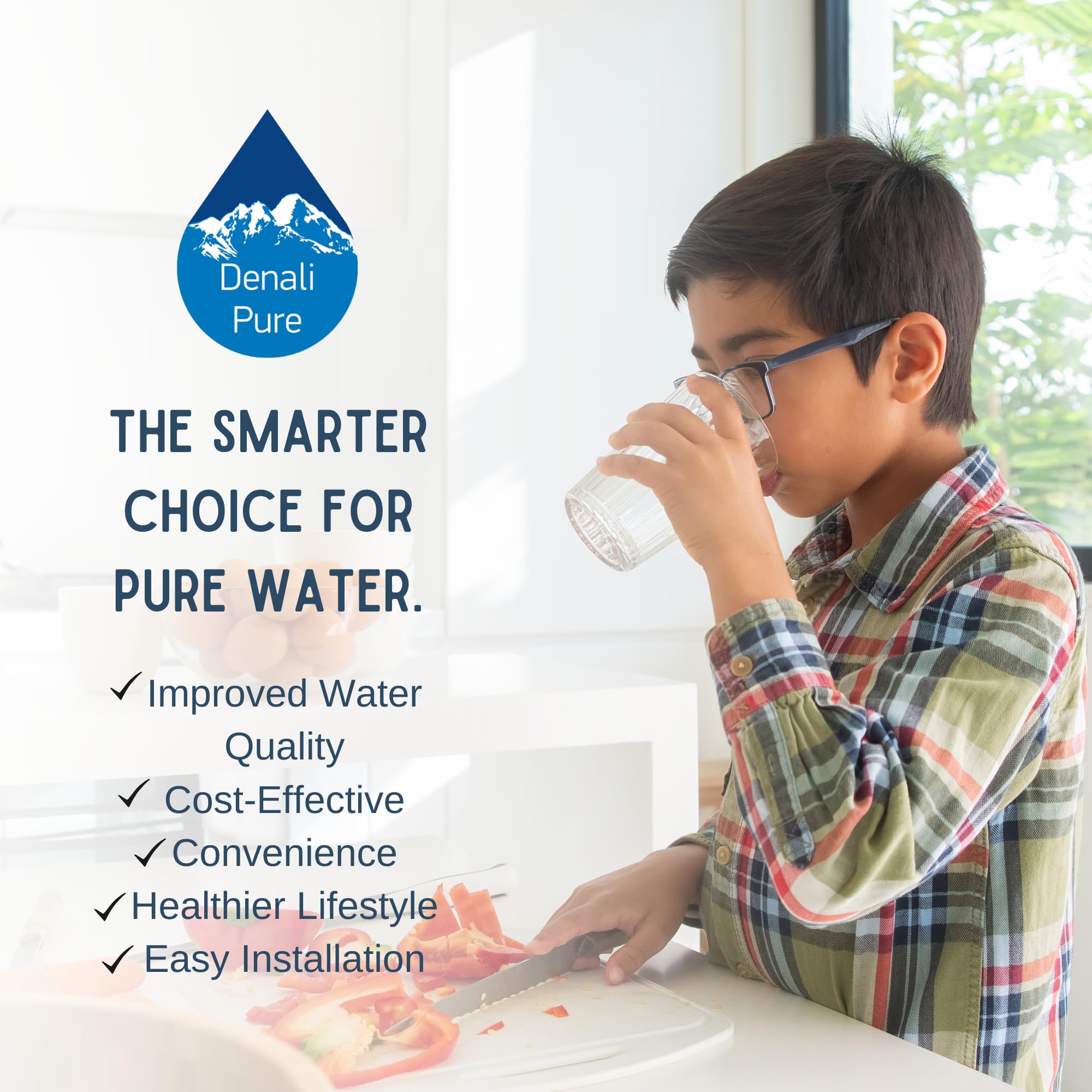 3-Pack GE GSL25JFPJBS Refrigerator Water Filter Replacement - Compatible with GE MWF & MWFP Fridge Water Filters | Improves Water Taste & Reduces Contaminants for Clean Drinking & Ice Making